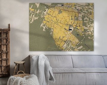 Kaart van Veenendaal in de stijl van Gustav Klimt van Maporia