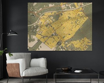 Kaart van Zeist in de stijl van Gustav Klimt van Maporia