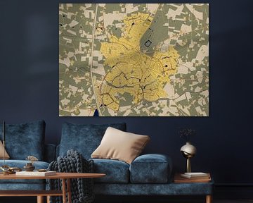 Kaart van Barneveld in de stijl van Gustav Klimt van Maporia