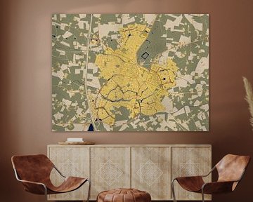 Karte von Assen im Stil von Gustav Klimt von Maporia