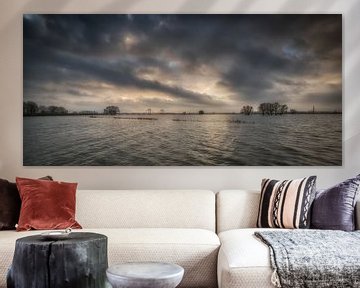 Overstroming uiterwaarden bij PW Alexanderbrug Echteld van Moetwil en van Dijk - Fotografie