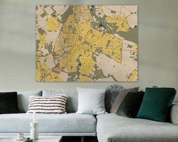 Kaart van Sittard in de stijl van Gustav Klimt van Maporia