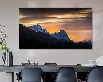 Sunset at the Zugspitze by Martin Wasilewski