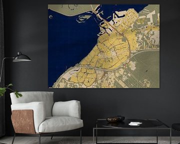 Kaart van Harderwijk van Gustav Klimt van Maporia