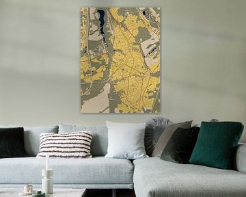 Kaart van Kerkrade in de stijl van Gustav Klimt van Maporia