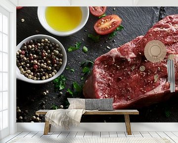 Rauwe rib-eye steak van Thomas Marx