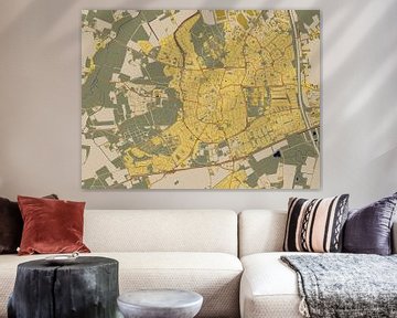 Kaart van Venray in de stijl van Gustav Klimt van Maporia