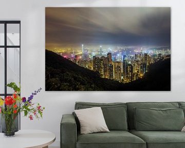 Hong Kong Peak Panorama van Roy Poots
