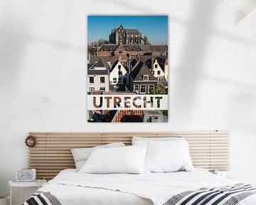 De stad Utrecht met de bekende Dom op de achtergrond van Jolanda Aalbers