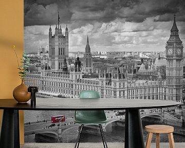 Londen - Westminster zwart-wit van Melanie Viola