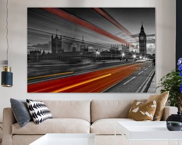 Westminster Bridge & Red Bus von Melanie Viola