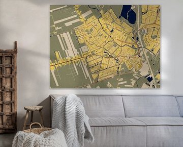 Kaart van IJsselstein in de stijl van Gustav Klimt van Maporia
