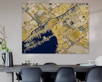Karte von Aalsmeer im Stil von Gustav Klimt von Maporia