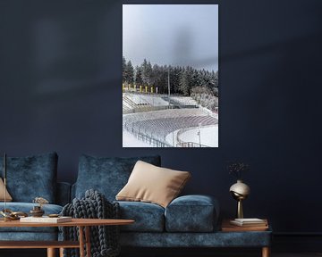 Prachtig winterlandschap op de hoogten van het Thüringer Wald van Oliver Hlavaty