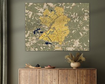 Karte von Oldenzaal im Stil von Gustav Klimt von Maporia