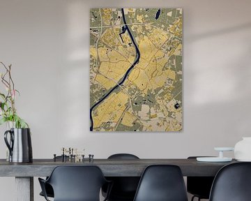 Kaart van Venlo in de stijl van Gustav Klimt van Maporia