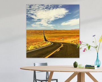 Panorama Landschaft Weites Land Highway im Westen der USA von Dieter Walther