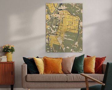 Kaart van Leusden in de stijl van Gustav Klimt van Maporia