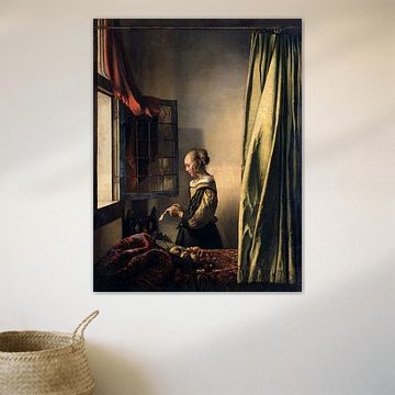 Brieflezend meisje bij het venster, Johannes Vermeer  - ca. 1658