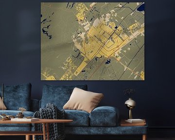 Map of Wassenaar in the style of Gustav Klimt by Maporia