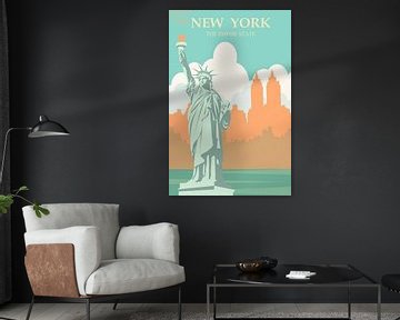 Retro New York Poster von David Potter