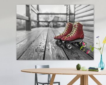 Red Rollerblades by David Potter