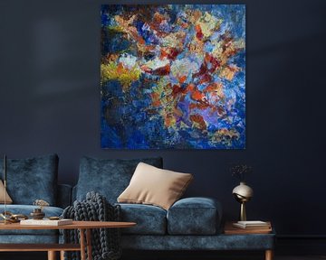 Bloemen abstracte impressie van Paul Nieuwendijk