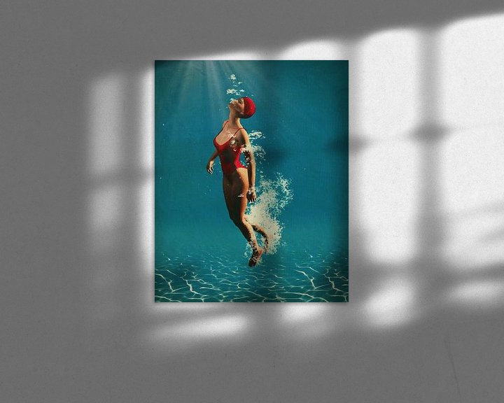 Sfeerimpressie: Meisje Zwemt Onder Water van Jan Keteleer