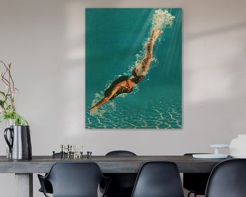 Girl Diving Into Water by Jan Keteleer