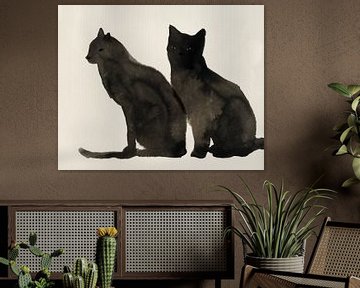 Twee zwarte katten, PI Studio 