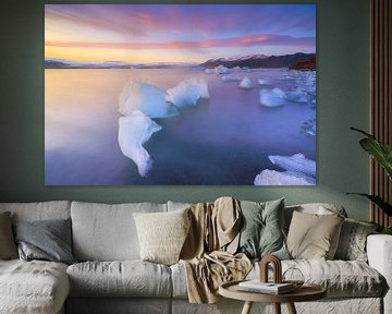 Der Eisschollensee Jökulsárlón in Island während einer schönen