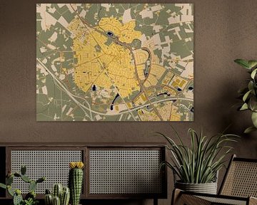 Karte von Borne im Stil von Gustav Klimt von Maporia