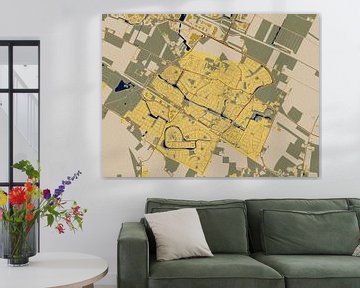 Kaart van Duiven in de stijl van Gustav Klimt van Maporia