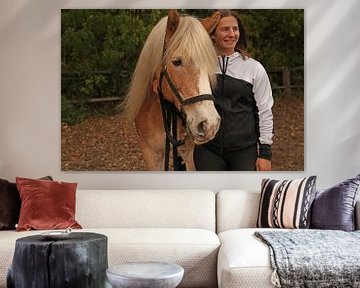 Fotoshoot met lichtbruine Haflinger met beige manen van Babetts Bildergalerie