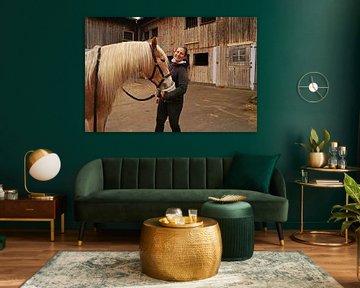 Fotoshoot met lichtbruine Haflinger met beige manen van Babetts Bildergalerie