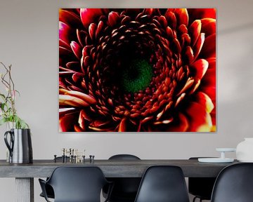 Abstracte kern van een bloem van Jolanda de Jong-Jansen