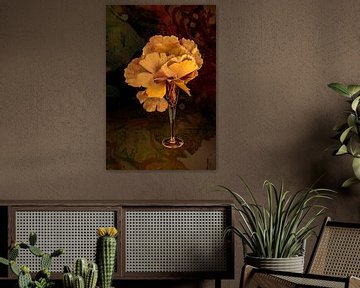 Herbst-Stillleben. Blüte der Ginkgo-Blätter. Digitale Kunst von Alie Ekkelenkamp