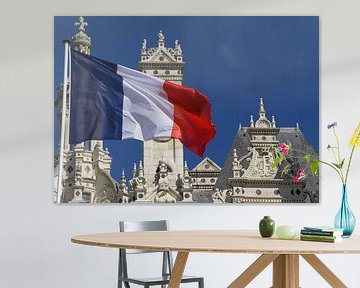Franse vlag voor kasteel Chambord van joyce kool