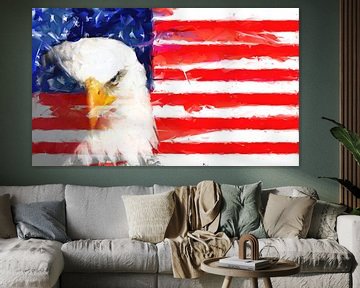 USA Flag en Eagle van Brian Raggatt