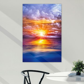 Coucher de soleil sur les cieux