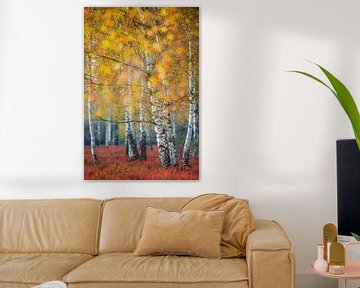 Birch grove in autumn by Daniela Beyer