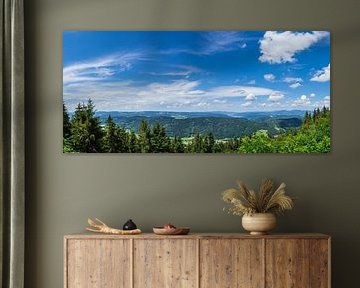 Germany, black forest panorama view into endless beautiful nature landscape