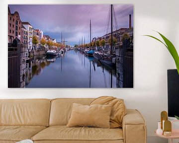 Historic harbour of Delfshaven by Arno Prijs