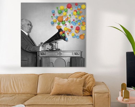 Voorbeeld van het werk in een kamer