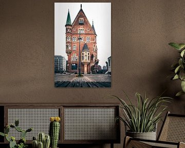 Hamburg Speicherstadt een gebouw gefotografeerd tijdens de dag
