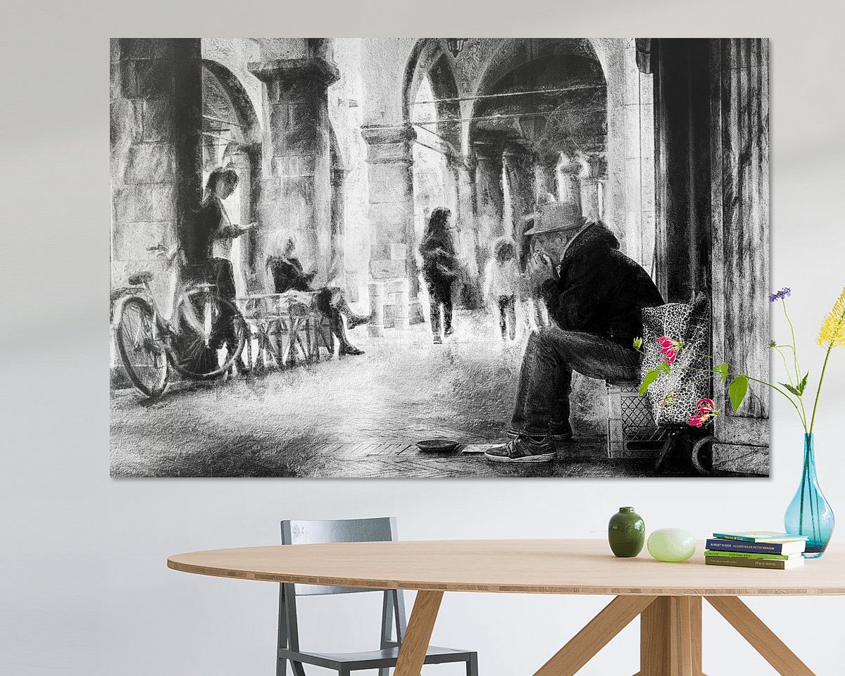 Voorbeeld van het werk in een kamer