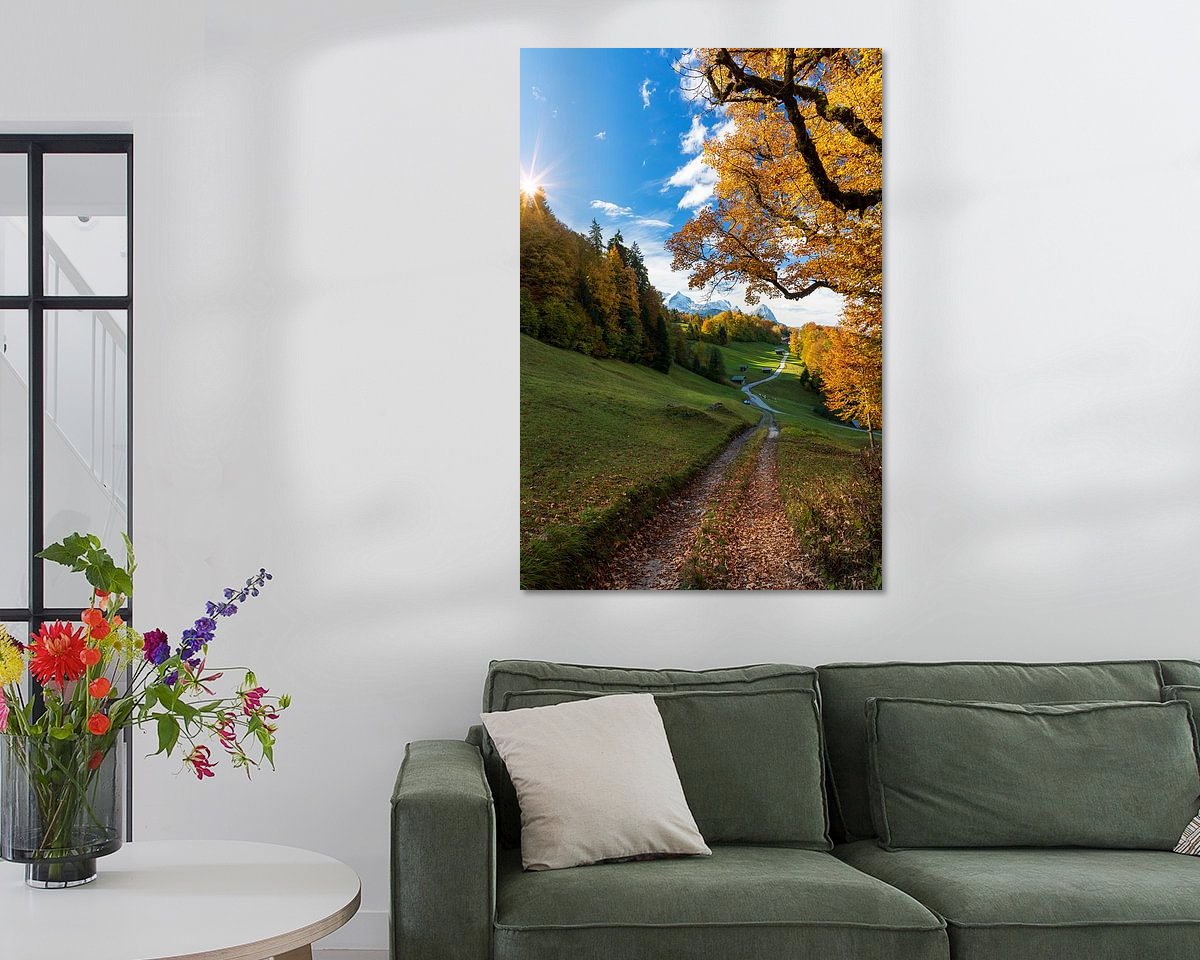 Voorbeeld van het werk in een kamer