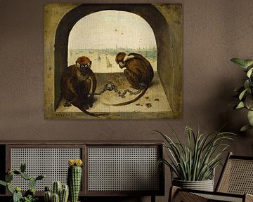 Zwei angekettete Affen, Pieter Bruegel de Oude