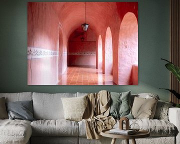 Mexiko Valladolid - der rosa Korridor - Kloster San Bernardino de Siena von Raisa Zwart