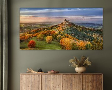 Kasteel Hohenzollern met prachtige herfstkleuren van Voss Fine Art Fotografie